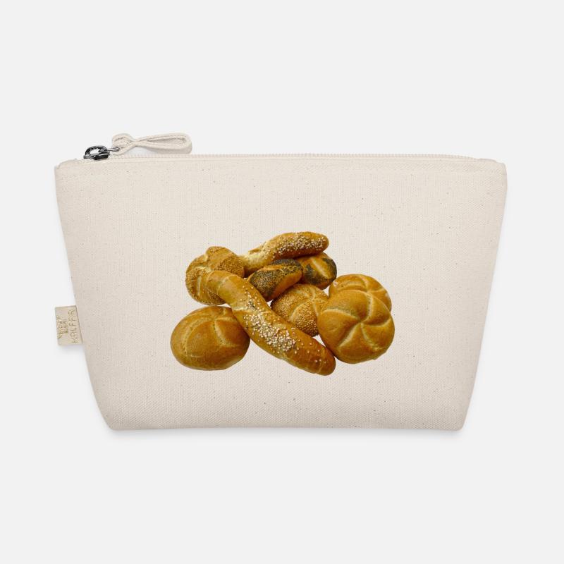 brot broetchen crossaint baecker baguette bread bu - Bio-Täschchen - Natur