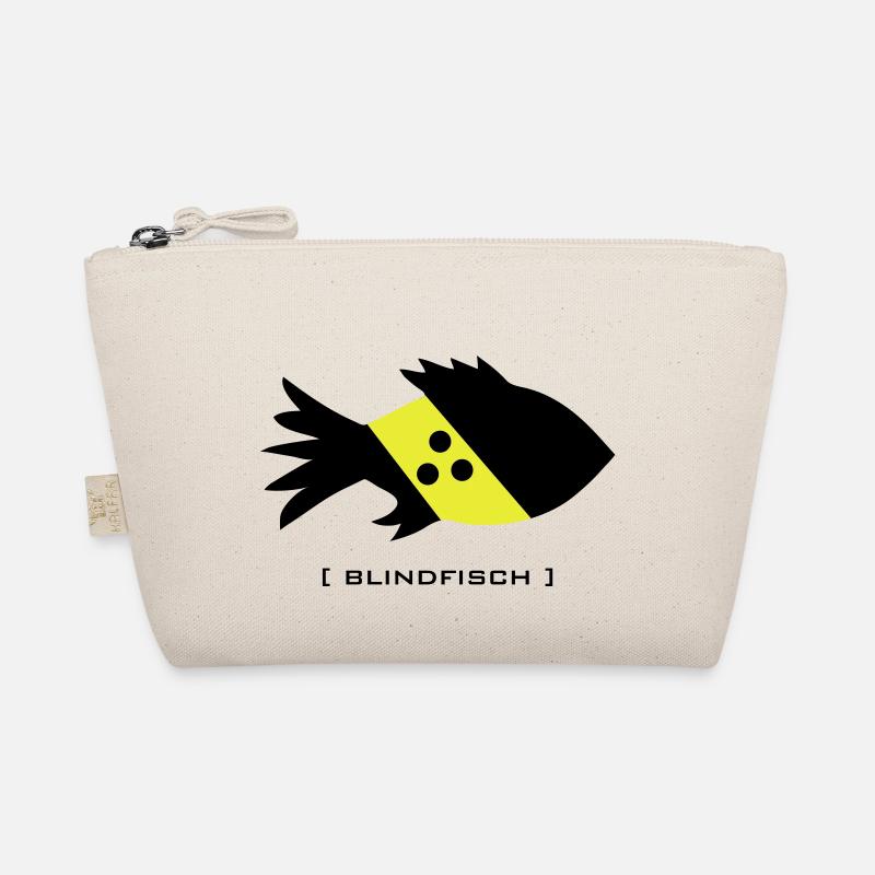 blindfisch fisch blind doof depp blinder - Bio-Täschchen - Natur