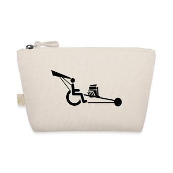 Image of wheelchair with V8 engine # - Organic Pouch - nature - Front