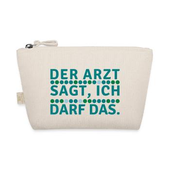 Arzt Spruch Logo Geschenkidee Symbol Party witzig - Bio-Täschchen - Natur - Vorne