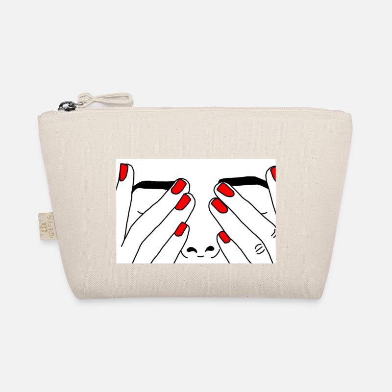 Face red nail Organic Pouch