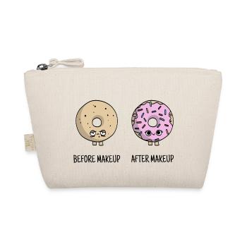 süße Make-Up Donuts Geschenk - Bio-Täschchen - Natur - Vorne