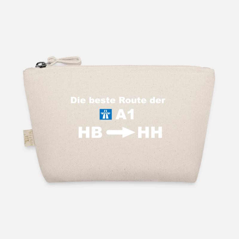Die beste Route der A1 Bremen Hamburg Geschenk - Bio-Täschchen - Natur