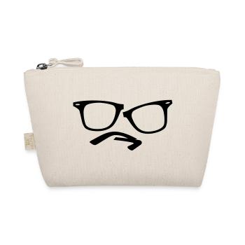 hipster nerd glasses - Organic Pouch - nature - Front