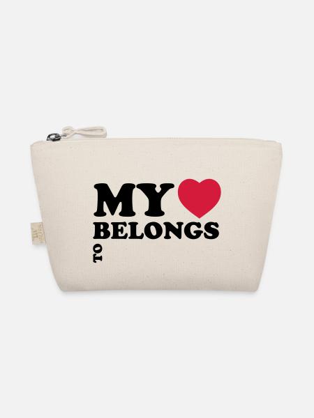 My heart belongs to - Organic Pouch - nature - Front