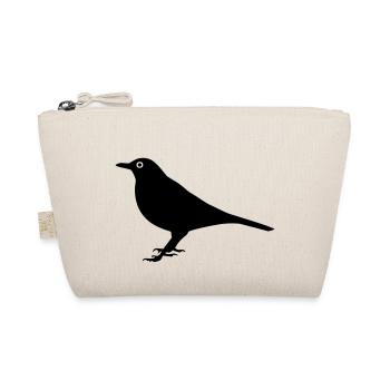 Bird Blackbird - Organic Pouch - nature - Front