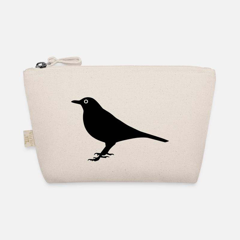 Vogel Amsel - Bio-Täschchen - Natur