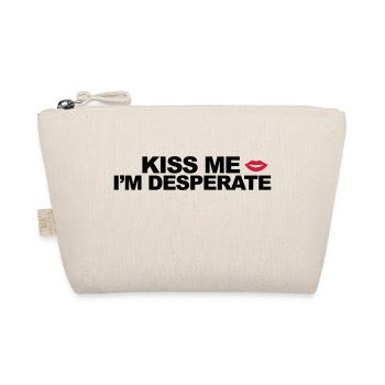 Kiss Me I'm Desperate - Bio-Täschchen - Natur - Vorne