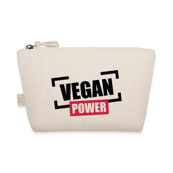 Vegan Power Stempel Logo - Organic Pouch - nature - Front