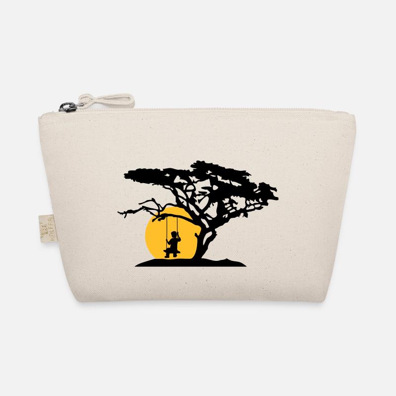 sonne silhouette baum afrika savanne einsam trauri Bio-Täschchen