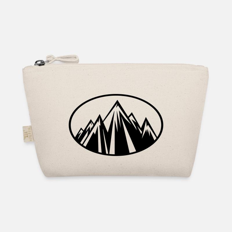 mountains design oval Bio-Täschchen