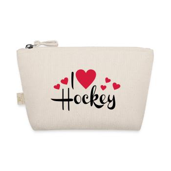 I love hockey - Organic Pouch - nature - Front