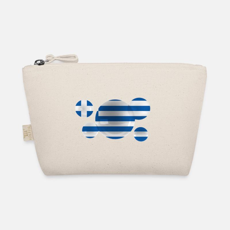 Drapeau de la Grèce sur les bulles Trousse biologique