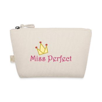 Miss Perfect; Krone; crown; Gold; golden; lila - Bio-Täschchen - Natur - Vorne