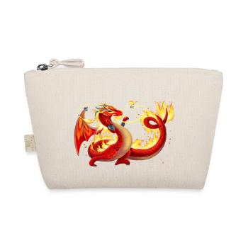 Magical fire dragon - dragon of the elements - Organic Pouch - nature - Front
