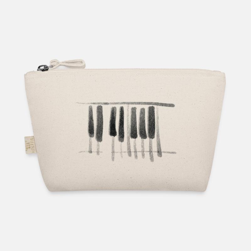 Klavier Musik Instrument - Bio-Täschchen - Natur
