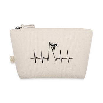 ekg, Fahrrad, Mountainbike, heartbeat, downhill - Bio-Täschchen - Natur - Vorne
