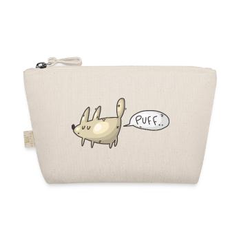 Farting Dog Funny Dog Design - Organic Pouch - nature - Front