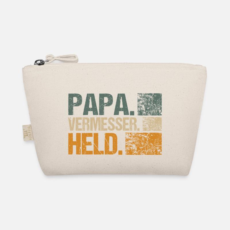 Vermesser Geometer Papa Held Geschenkidee - Bio-Täschchen - Natur