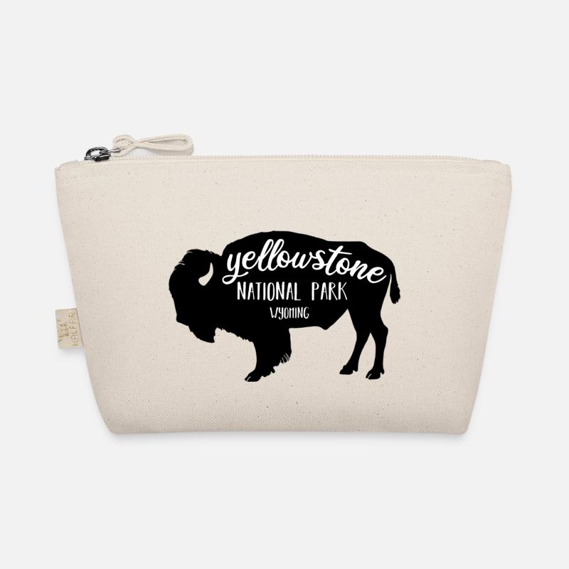 Yellowstone NP Bison Farbe schwarz - Bio-Täschchen - Natur