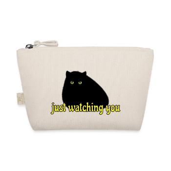 black cat is watching you - Bio-Täschchen - Natur - Vorne