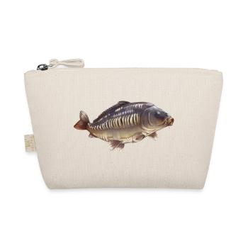 Mirror Carp Fishing Design Realistic Angler  - Organic Pouch - nature - Front