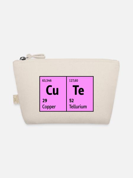 Periodic table of the elements CuTe cute cute nice - Organic Pouch - nature - Front