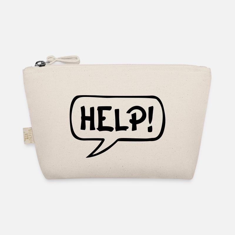 Comic Speech Bubble HELP Organic Pouch