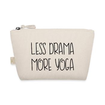 less drama more yoga Sport fitness Spruch Englisch - Bio-Täschchen - Natur - Vorne