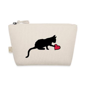 Cute kitten touches heart - Organic Pouch - nature - Front