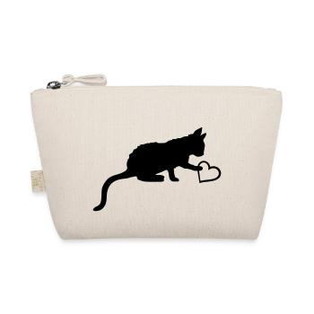 Touches heart cute kitten - Organic Pouch - nature - Front