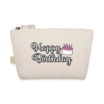 Happy Birthdy Birthday Greeting Birthday Cake - Organic Pouch - nature - Front