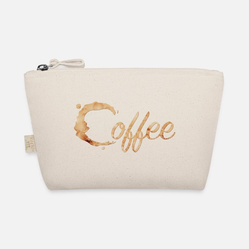 Coffee Stain Typography Coffee Organic Pouch