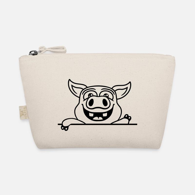Friendly waving stable pig Organic Pouch