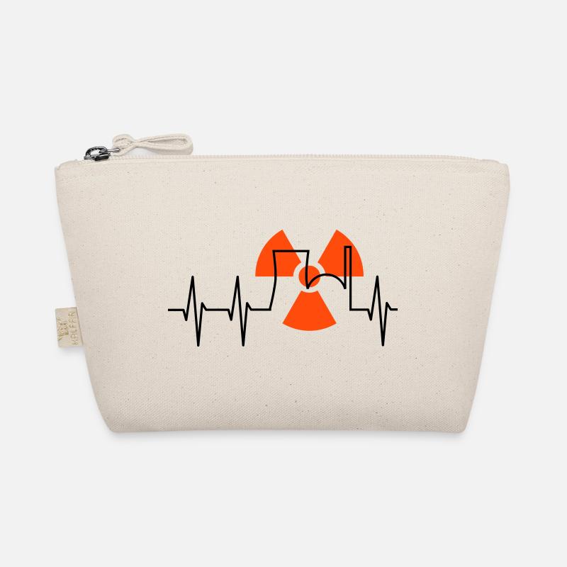 EKG, Atomkraftwerk und Strahlenwarnzeichen - Bio-Täschchen - Natur