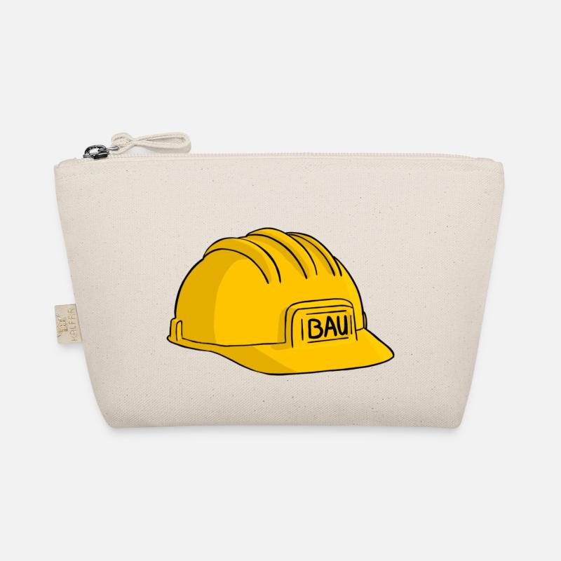 Bauarbeiter Helm Baustelle - Bio-Täschchen - Natur