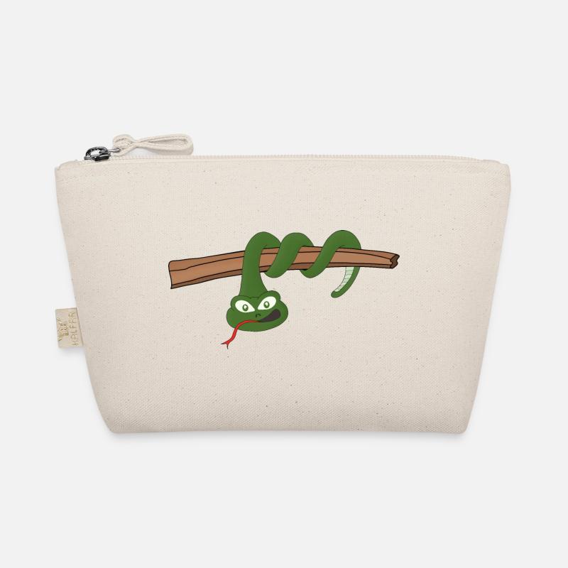 A snake hanging Organic Pouch
