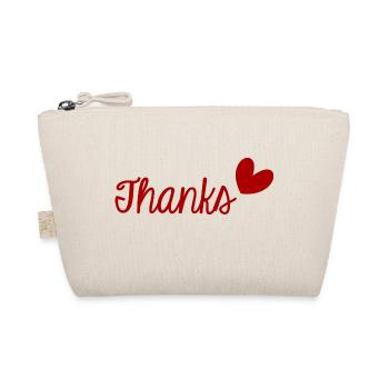 THANK YOU. THANKS. THANK YOU. ANNIVERSARY. BIRTH. - Organic Pouch - nature - Front
