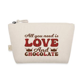 All you need is Love and Chocolate - Bio-Täschchen - Natur - Vorne