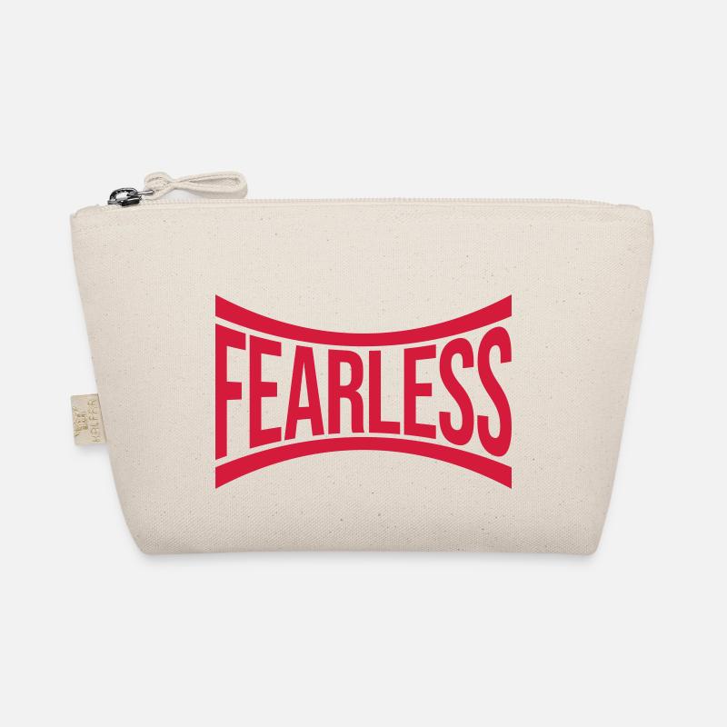 fearless Text Quote Design Organic Pouch