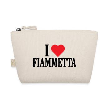t-shirt I love Fiammetta t-shirt gift idea - Organic Pouch - nature - Front