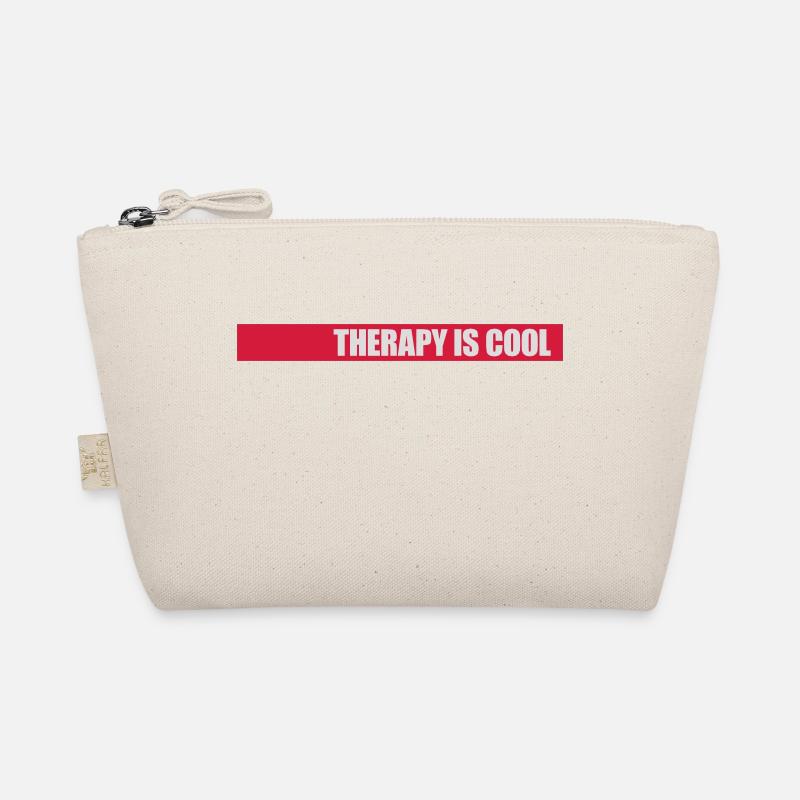 therapy is cool Quote Organic Pouch