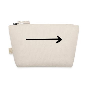 Arrow drawing sketch black - Organic Pouch - nature - Front