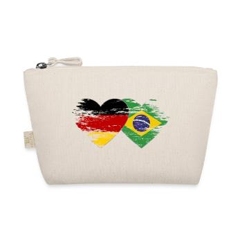 Germany Brazil flag used heart - Organic Pouch - nature - Front
