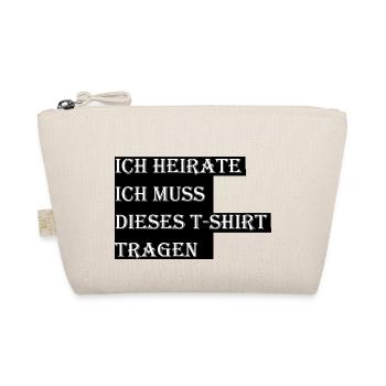 Ich heirate Hochzeit JGA Geschenk Geschenkidee - Bio-Täschchen - Natur - Vorne