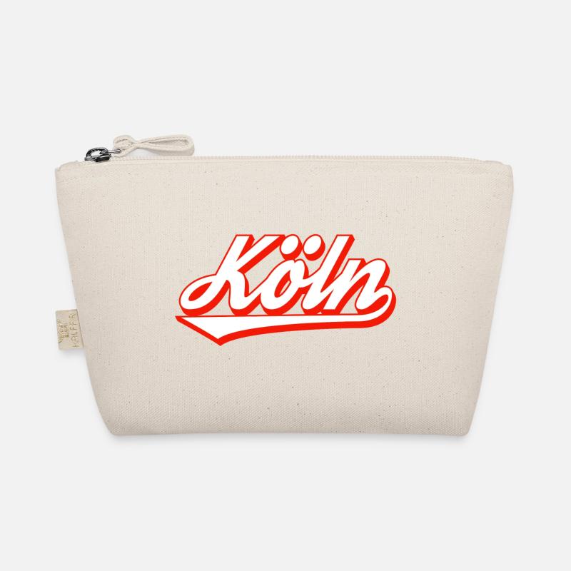 Cologne lettering design with red contour Organic Pouch