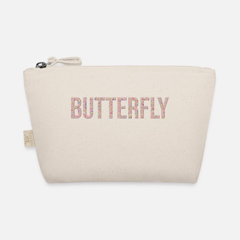 Butterfly Butterfly 3D Marble Texture Organic Pouch