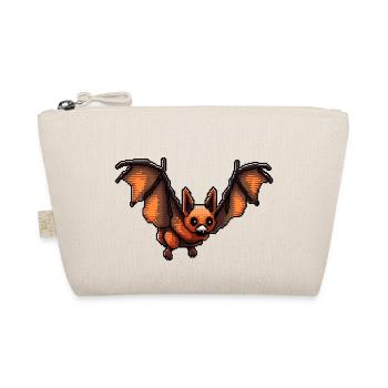Flying fox reminiscent of retro video game 8 bit graphics - Organic Pouch - nature - Front