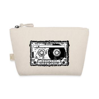 tape vintage Kassette stencil - Bio-Täschchen - Natur - Vorne
