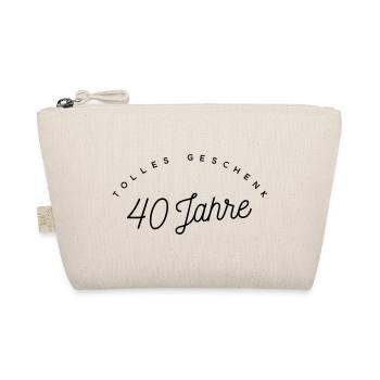 Tolles Geschenk 40 Jahre  - Bio-Täschchen - Natur - Vorne